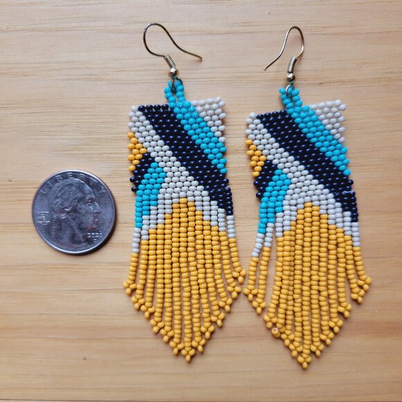 Handmade Beaded Earrings - Picture 2 of 2